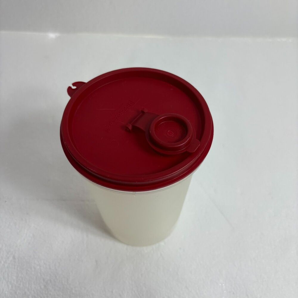 Tupperware #321 Vintage Modular Mate Container with Pour Spout Lid Red - Picture 2 of 9